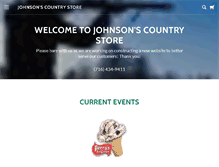 Tablet Screenshot of johnsonscountrystore.com